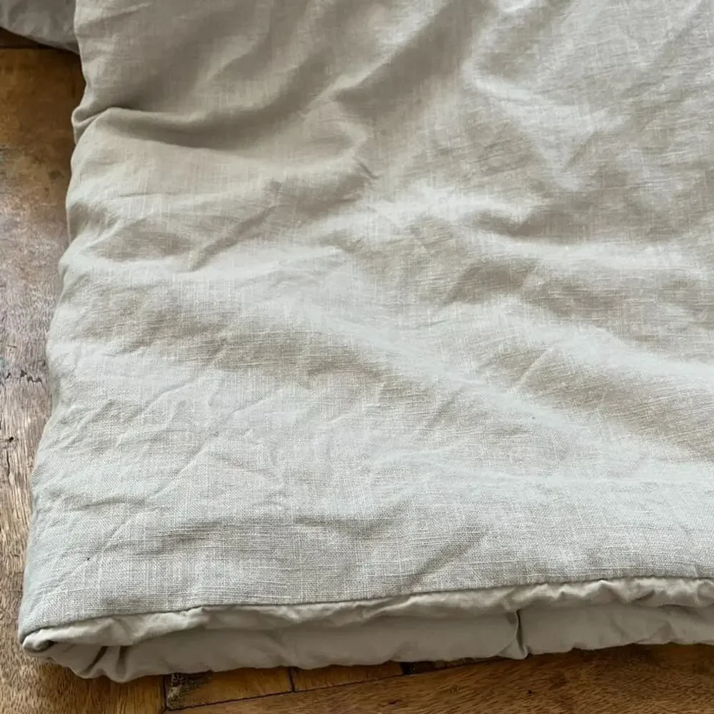 Sonoma Comforter Tan King Cal King Cotton Linen Blend Reversible